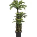 Kunst Varenpalm Tobago 155cm – kunstpalm met drie levensechte stammen en Real Touch bladeren van Kunstpalm.nl