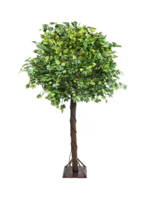 Grote Kunstboom Esdoorn 260cm met volle kruin en levensechte Esdoornbladeren van Kunstpalm.nl