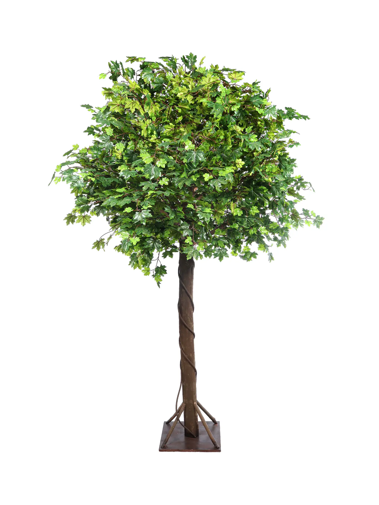 Grote Kunstboom Esdoorn 260cm met volle kruin en levensechte Esdoornbladeren van Kunstpalm.nl