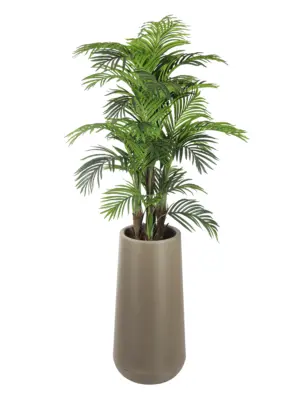 Hoge Plantenpot Olifantspoot Kaki 85cm met Nep Arecapalm Panama 155cm