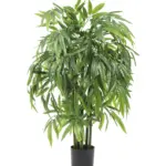 Kunstplant Bamboe Groen 110cm met groene stammen en volle bladeren, perfect voor binnen en kleine ruimtes – onderhoudsvrij en levensecht.