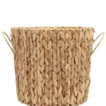 Plantmand Waterhyacint Groot – handgevlochten van waterhyacintvezels – 33,5cm diameter – Kunstpalm.nl