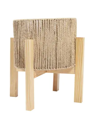 Touwmand met Standaard Groot – handgevlochten sizaltouw – 23,5cm diameter – Kunstpalm.nl