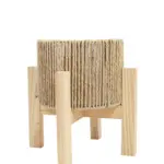 Touwmand met Standaard Klein – handgevlochten sizaltouw – 21,5cm diameter – Kunstpalm.nl