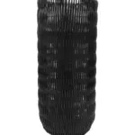 Hoge plantenpot kunstriet zwart H91cm – 41cm diameter
