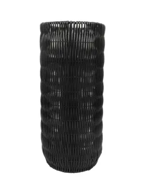Hoge plantenpot kunstriet zwart H91cm – 41cm diameter