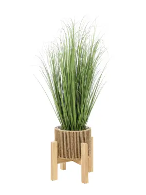 unstgrasplant in pot met UV-filter – Kunstplant Gras Deluxe UV 90cm van Kunstpalm.nl