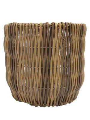Kunstrotan plantenpot naturel Ø40 – 36cm hoog
