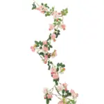 Slinger Met Bloemen Roze 175cm met lichtroze en witroze bloemen