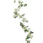 Slinger Met Bloemen Wit 170cm met heldere witte bloemen