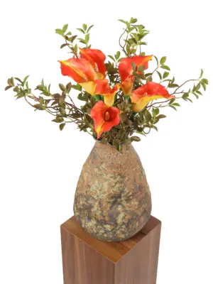 Kunst Lotusbloem in stijlvolle vaas met realistische details