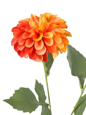 Dahlia Kunstbloem Oranje in een vaas als decoratie.