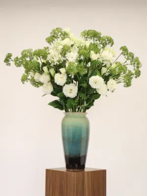 Kunstbloem Agapanthus Wit in vaas.
