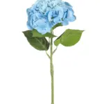Kunstbloem Hortensia Blauw met grote bloemkroon.