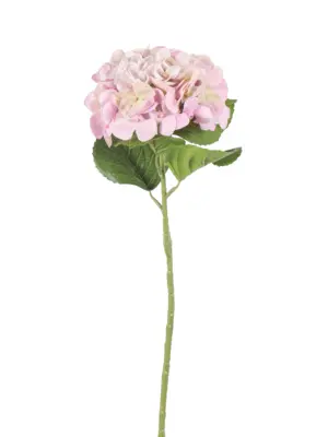 Kunstbloem Hortensia Paars met grote bloemkroon.