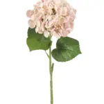 Kunstbloem Hortensia Roze met grote bloemkroon.