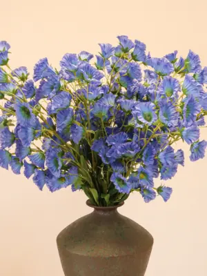 Kunstbloem Klokjesbloem Blauw in vaas.