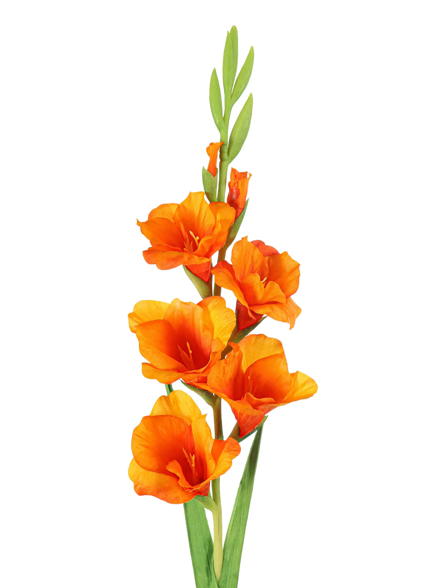 Kunstbloem Gladiool Oranje onderhoudsvrij.