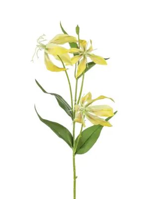Kunstbloem Gloriosa Geel met 3 grote bloemen.