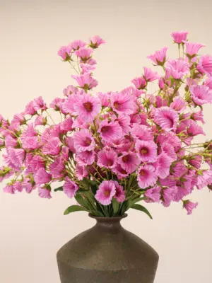 Kunstbloem Klokjesbloem Paars in vaas.